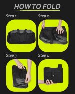 Gym Bags for Men, BAGSMART Foldable Sports Duffle Bag, Lightweight Weekender Duffel Bag With Shoe Compartment, Water Resistant Workout Duffle Sports Bag for Travel Fitness Swimming Yoga, Grey - Image 4